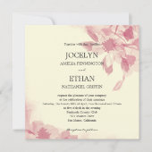 Waterverf Floral Wedding Uitnodiging (Voorkant)