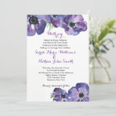 Waterverf Floral Wedding Uitnodiging (Staand voorkant)