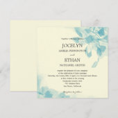 Waterverf Floral Wedding Uitnodiging (Voorkant / Achterkant)
