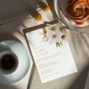 Waterverf Floral Wedding Uitnodiging