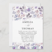 Waterverf Floral Wedding Uitnodiging (Voorkant)