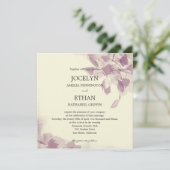 Waterverf Floral Wedding Uitnodiging (Staand voorkant)