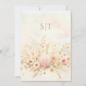 Waterverf Floral Wedding Uitnodiging (Achterkant)