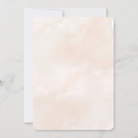 Waterverf Floral Wedding Uitnodiging (Achterkant)