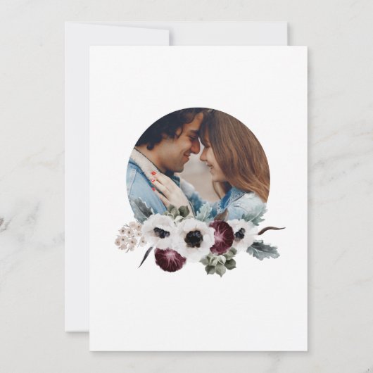 Waterverf Floral Wedding Uitnodiging (Achterkant)