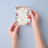 Waterverf Floral Wedding Uitnodiging Flyer (Hand)