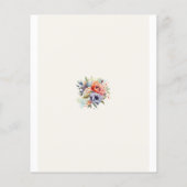 Waterverf Floral Wedding Uitnodiging Flyer (Achterkant)