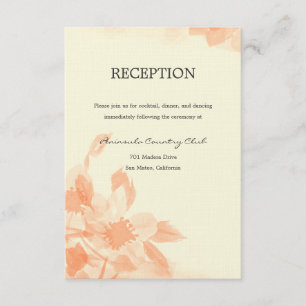 Waterverf Floral Wedding Uitnodiging Informatiekaartje