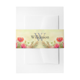 Waterverf Floral Wedding Uitnodigingen Wikkel