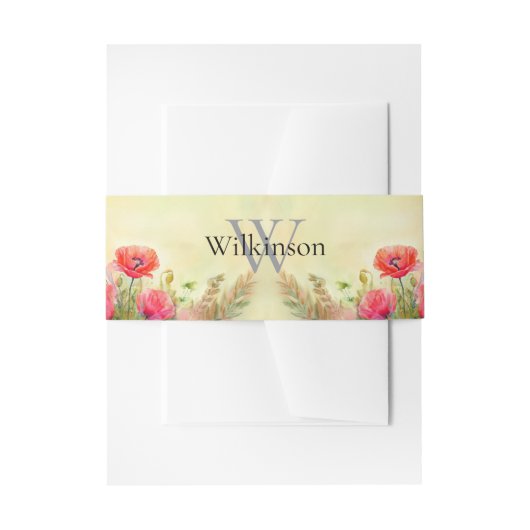 Waterverf Floral Wedding Uitnodigingen Wikkel (Voorkant Voorbeeld)