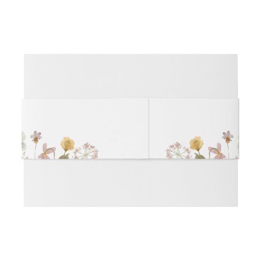 Waterverf Floral Wedding Uitnodigingen Wikkel (Achterkant Voorbeeld)