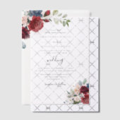 Waterverf Floral Wedding Vellum Uitnodigingen (Offset (Uitnodiging))