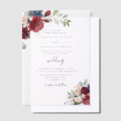 Waterverf Floral Wedding Vellum Uitnodigingen (Offset)