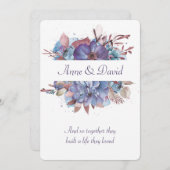 Waterverf Floral Wedding Vow Renewal Kaart (Voorkant / Achterkant)