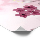 waterverf floral Wedding Welcome Poster (Hoek)