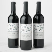 Waterverf Floral Wedding Wine Labels Wijn Etiket (Flessen)