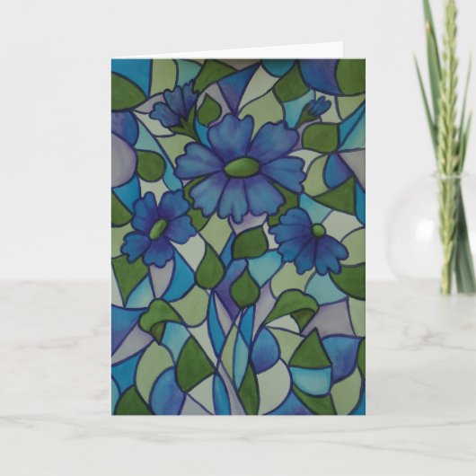 Waterverf Floral Wenskaart Kaart (Voorkant)