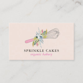 Waterverf Floral Whisk Bakery Visitekaartje