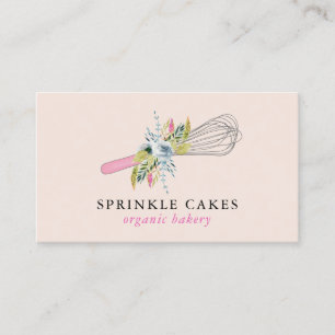 Waterverf Floral Whisk Bakery Visitekaartje