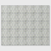 Waterverf Floral White Glitter look Weddenschap Cadeaupapier (Vlak)