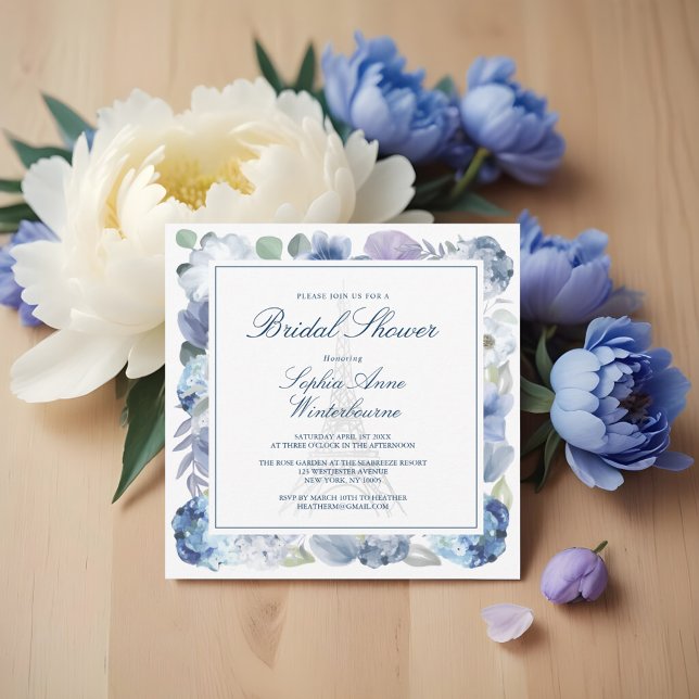 Waterverf Floral White Wedding in de Parijse Eiffe (Paris Eiffel Tower Watercolor Floral White Wedding)