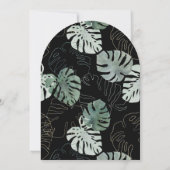 Waterverf Floral Wild Zebra Safari Wedding Kaart (Achterkant)