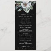 Waterverf Floral Wild Zebra Safari Wedding Programmakaart (Achterkant)