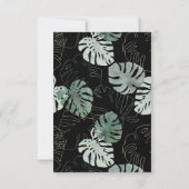 Waterverf Floral Wild Zebra Safari Wedding RSVP Kaartje (Achterkant)