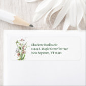 Waterverf Floral Wilde Pink White Etiket (Insitu)