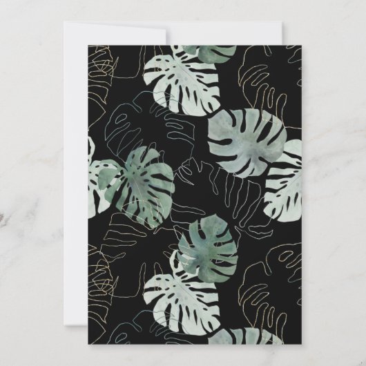 Waterverf Floral Wilde Zebra 40e verjaardag Kaart (Achterkant)