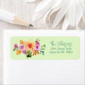 Waterverf Floral Wildflower Boeket Terug Etiket (Insitu)