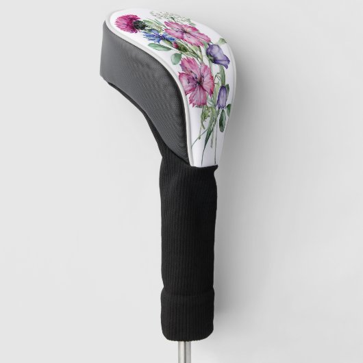 Waterverf Floral Wildflower Bouquet Golfheadcover (Schuin)