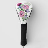Waterverf Floral Wildflower Bouquet Golfheadcover (Voorkant)