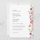 Waterverf Floral Wildflower Garden Wedding Kaart (Voorkant)