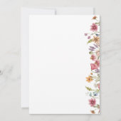 Waterverf Floral Wildflower Garden Wedding Kaart (Achterkant)