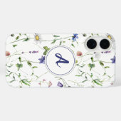 Waterverf Floral Wildflower Pattern Monogram Case-Mate iPhone Case (Achterkant (horizontaal))