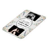 Waterverf Floral Wildflower Spring Save the Date Magneet (Linkerzijde)