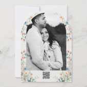 Waterverf Floral Wildflower Spring Verloving Kaart (Achterkant)