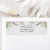 Waterverf Floral Wildflower Spring Wedding Etiket (Insitu)