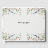 Waterverf Floral Wildflower Spring Wedding Gastenboek (Voorkant)