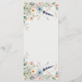Waterverf Floral Wildflower Spring Wedding Menu (Achterkant)