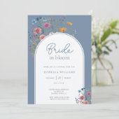 Waterverf Floral Wildflower Vrijgezellenfeest Kaart (Staand voorkant)