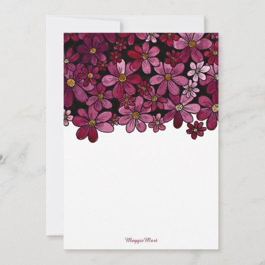 Waterverf Floral Wine Gold Sweet 16 Birthday Kaart (Achterkant)