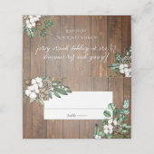 Waterverf Floral Winter Wedding Plaatskaartje (Buitenkant ongevouwen)