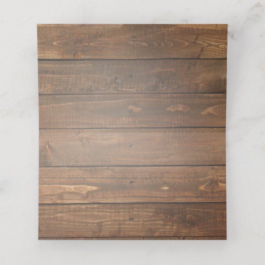 Waterverf Floral Winter Wedding Plaatskaartje (Binnenkant ongevouwen)