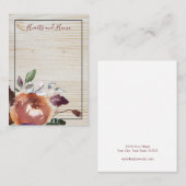 Waterverf Floral Wood Earring Display Kaart Visitekaartje (Voorkant / Achterkant)