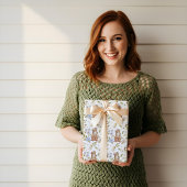 Waterverf Floral Woodland Forest Gebreid Beer Cadeaupapier