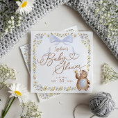 Waterverf Floral Woodland Gebreid Beer Baby Boy Servet