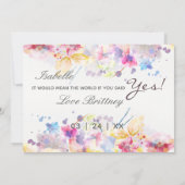 Waterverf Floral... word je mijn Bridesmaid Kaart (Achterkant)