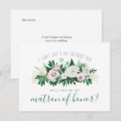 Waterverf Floral wordt u ereheer Uitnodiging Briefkaart (Voorkant / Achterkant)